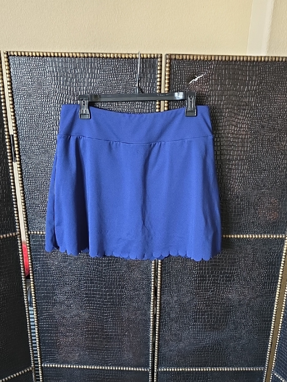 crown & ivy Royal Blue Scallop Hem Mini Skirt